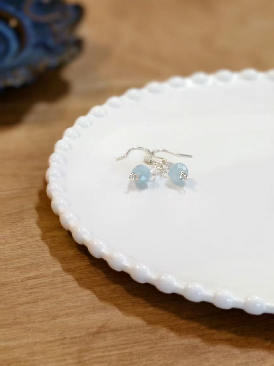 Yuan Aquamarine Silver Earrings