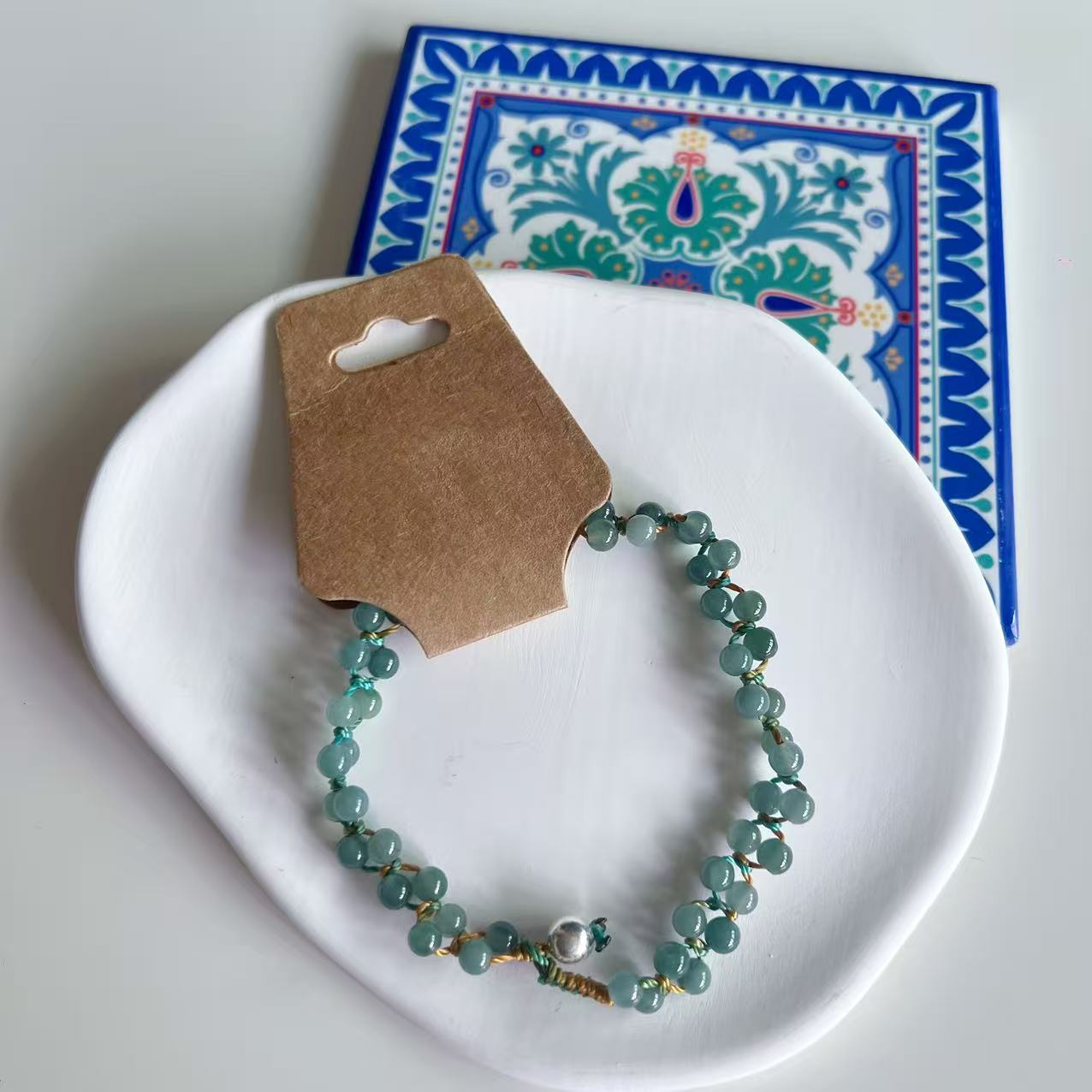 Yuan Green Series Twin Weaving Crystal Bracelet